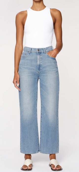 Hepburn Wide Leg High Rise in River Bank