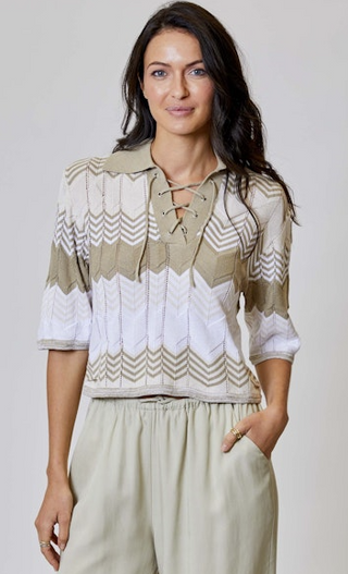 Sienna Top in Pearl Combo