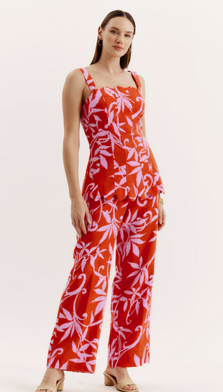 Gianna Linen Orchid Pant in Multi
