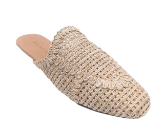 Sari Flat in Light Khaki Raffia