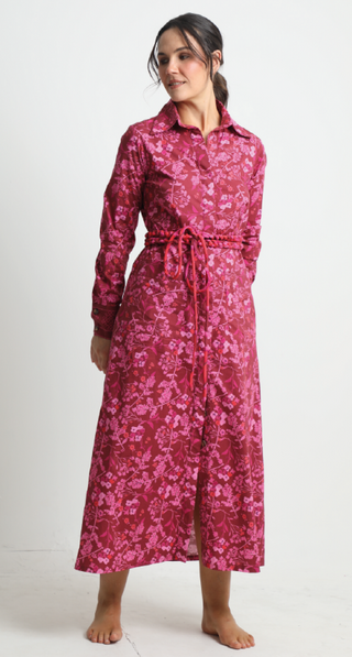 Cecile Dress in Floral Red