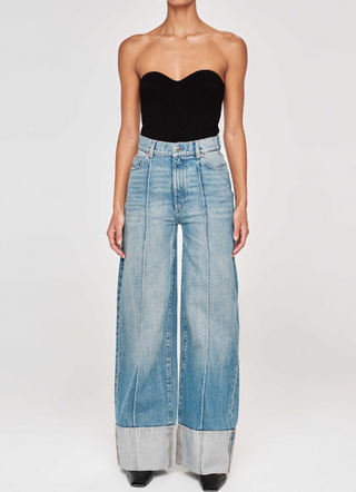 Hepburn Wide Leg High Rise Vintage in Springdale Cuffed