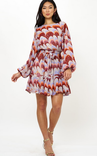 Flirty Short Dress in Venice Cognac