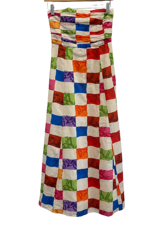 Clayton Midi Dress in Multi Check