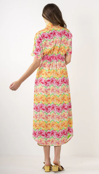 Georgia Dress in Azalea Linen