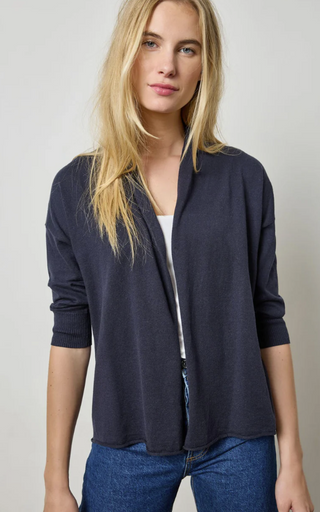 Easy Open Cardigan in Navy