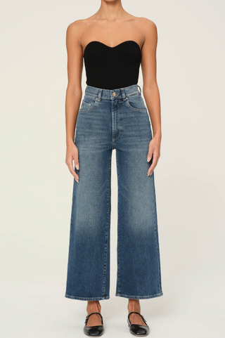 Hepburn Wide Leg High Rise Vintage in Seagate