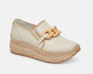 Jhenee Espadrille in Ivory Leather