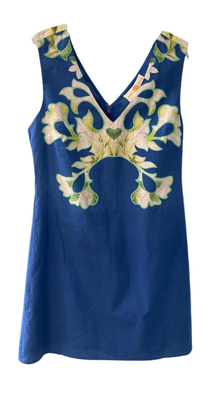 Grace Dress in Indigo Motif