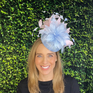 Fascinator 2003-Light Blue/Light Pink