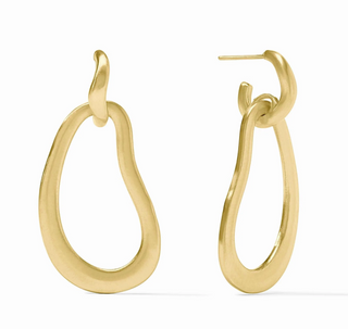 Wave Doorknocker Earring Gold