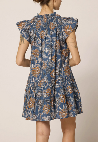 Lydia Mini Dress in Magnolia Floral Print
