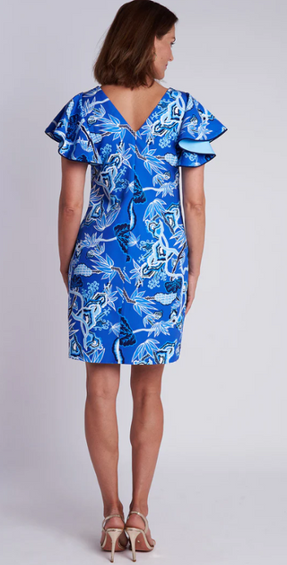 Ollie Dress in Winifred Blue