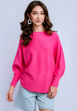 Ryu Sweater in Hot Pink