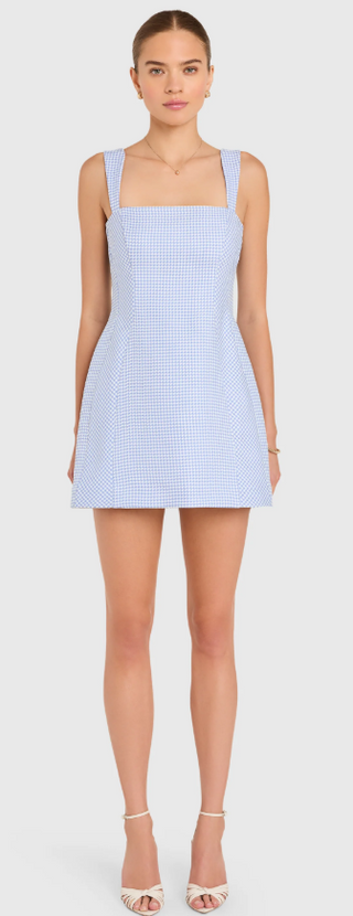 Andreina Dress in Atlantic/Ivory