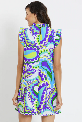Shari Dress in Mod Paisley Iris