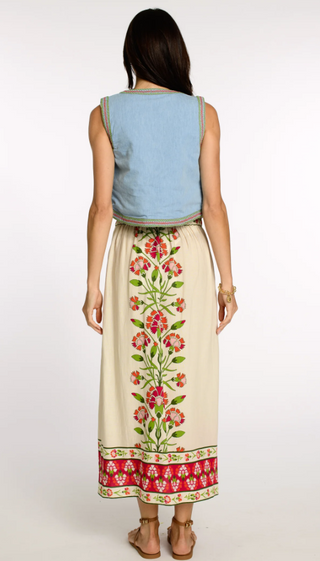 Phoebe Skirt in Indian Flower Ivory