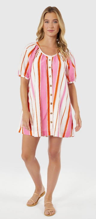 Day Dress in Boardwalk Stripes
