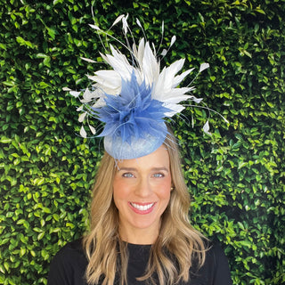 Fascinator 2011-Blue/White