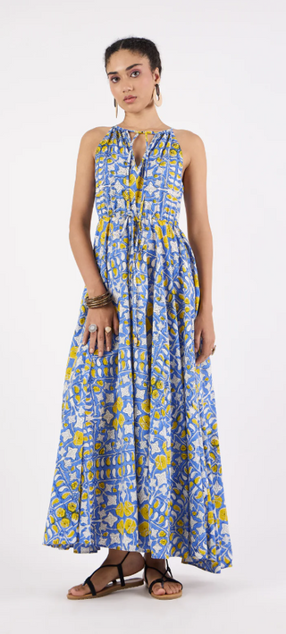Marina Dress in Heritage Iris