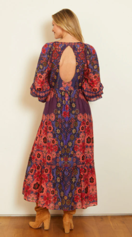 Bijou Dress in Patchwork Pansy
