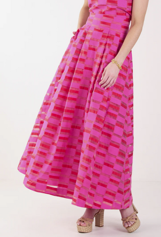 Milly Skirt in Sunset Stripe