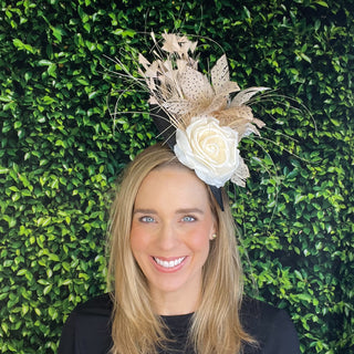 Fascinator 2007-Cream/Tan/Black