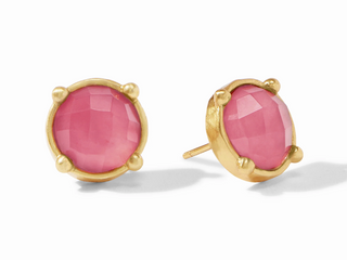 Honey Stud Gold/Iridescent Peony Pink