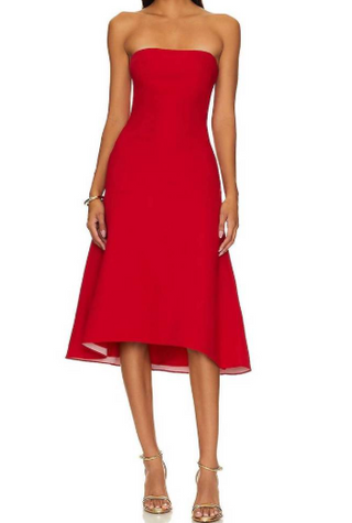 Basia Dress in Scarlet