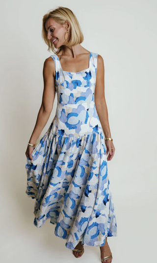 Finley Dress in Sea Pebble
