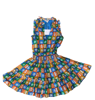 Morgan Dress in Shell Stamp