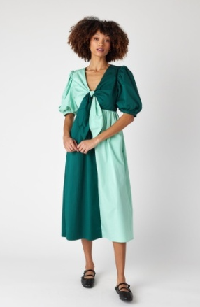 Emmy Dress in Botanical Colorblock