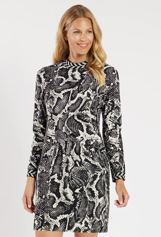 Cameron Dress in Python Black