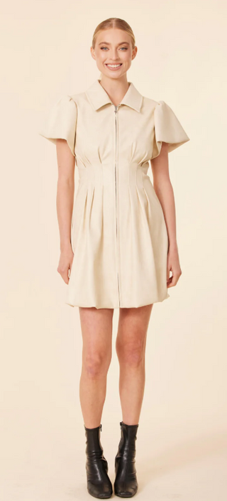 Bubble Dress in Bone