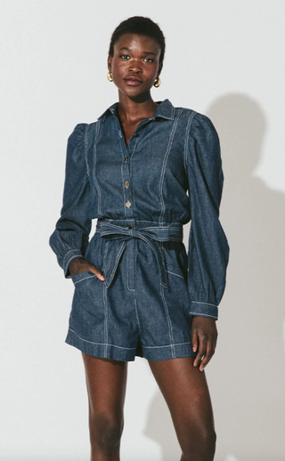 Quincy Romper in Chambray