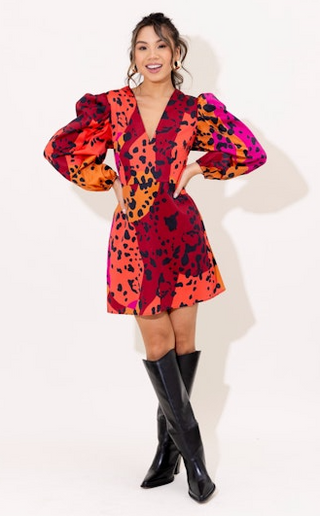 Bridgette Dress in Panthera