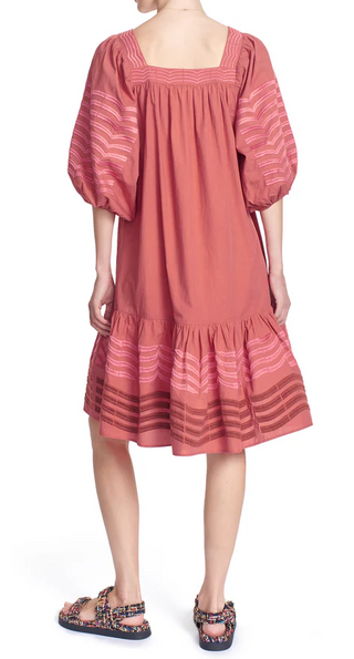 Sybil Dress in Burnt Oran