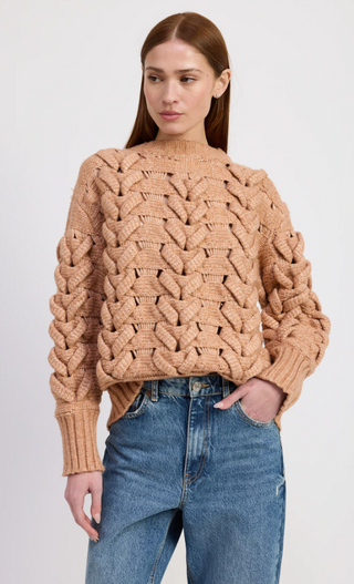 Elizabeth Cable Sweater in Orange