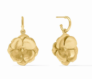 Bloom Hoop & Charm Earring Gold