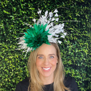 Fascinator 2009-Green/White