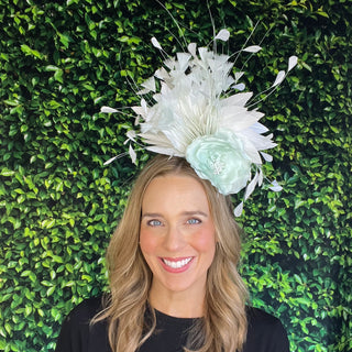 Fascinator 2016-Mint/White