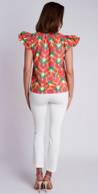 Kimball Top in Iris Hot Pink