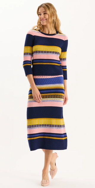 Georgia Merino Blend Skirt in Multi