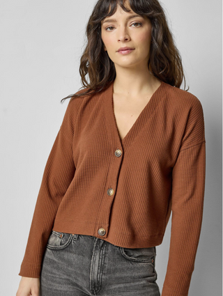 Long Sleeve Cardi in Praline