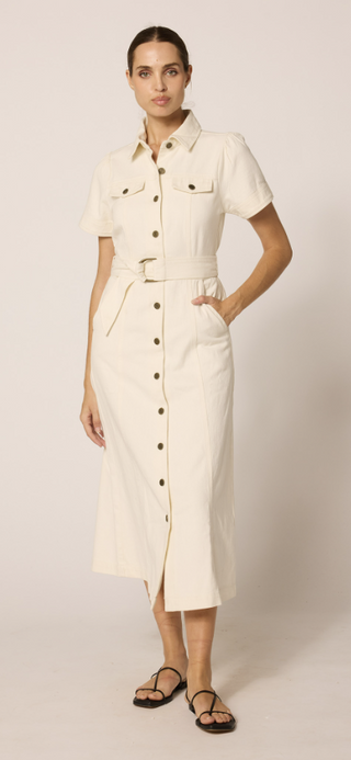 Cassidy Midi Dress in Ivory