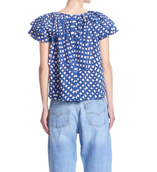 Penny Top in Sea Blue