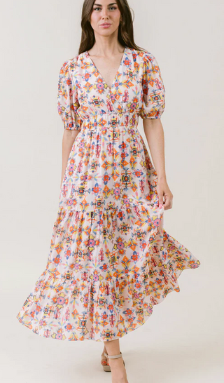 Claudia Dress in Moroccan Tile