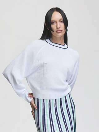 Deuce Dolman in White/Navy