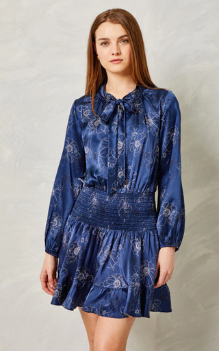 Emelia Dress in Primrose Navy Floral