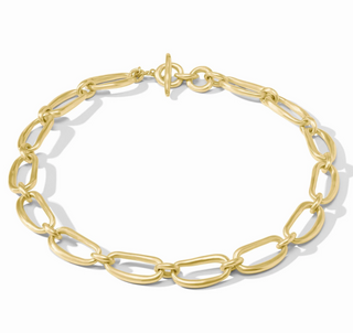 Wave Link Necklace Gold